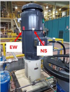 Mitigating high vibrations of a new hydro turbine dewatering pump