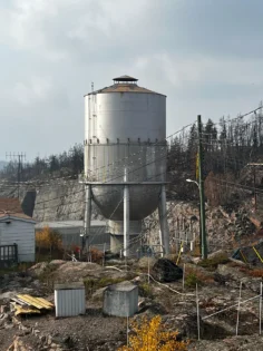 Using a drone to analyze a 35-m-high surge tank at Taltson Hydro in Canada